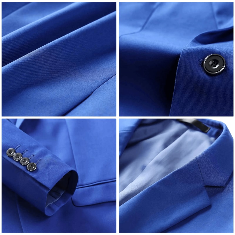 Mens Business Suit Set Regular Fit Formal Tuxedo Jacket And Trousers 1