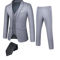 Mens Business Suit Set Regular Fit Formal Tuxedo Jacket And Trousers 3