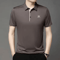 Mens Business Casual Polo Shirt Short Sleeve Breathable Top 0