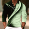 Mens Graphic Long Sleeve Polo Shirt Casual Statement Wear 4