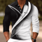 Mens Graphic Long Sleeve Polo Shirt Casual Statement Wear 1