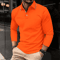 Mens Summer Long Sleeve Lapel Polo Shirt Breathable Casual Top 8