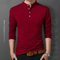 Mens Business Casual Long Sleeve Polo Shirt Breathable Summer Top 4