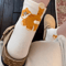 Cute Cat Print Mid Calf Socks Soft Breathable Casual Wear 2
