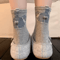 Cute Cat Print Mid Calf Socks Soft Breathable Casual Wear 5
