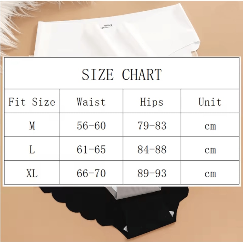 Ice Silk Seamless Womens Briefs Ultra Thin No Show Underwear Set 4