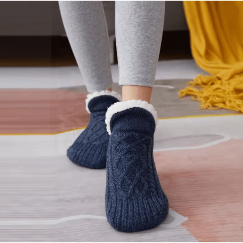 Mens Thermal Slipper Socks Warm Non Slip Fuzzy Home Wear 9