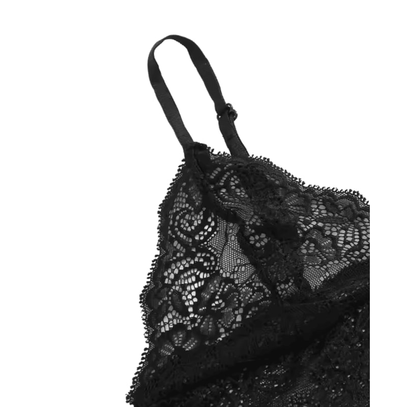 Womens Satin Pajama Set Lace Cami And Shorts Sleepwear 1