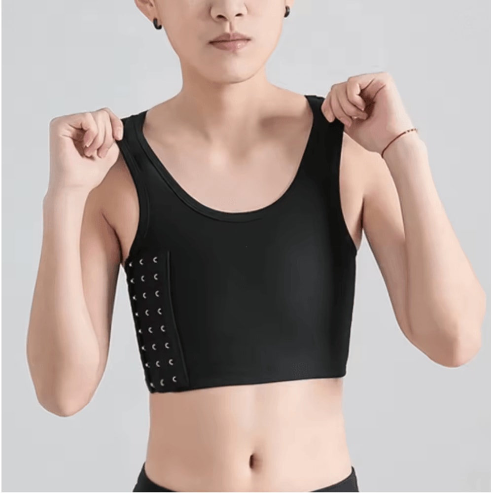 Breathable Chest Binder Wireless Compression Vest For Daily Comfort 0