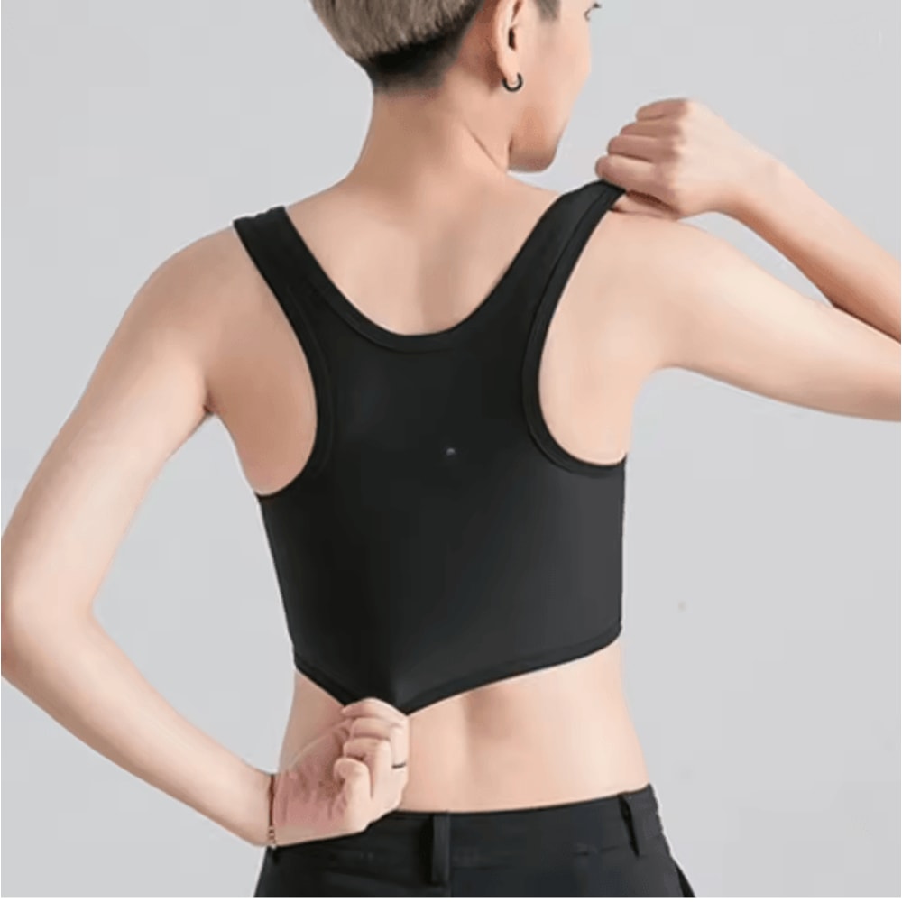 Breathable Chest Binder Wireless Compression Vest For Daily Comfort 1
