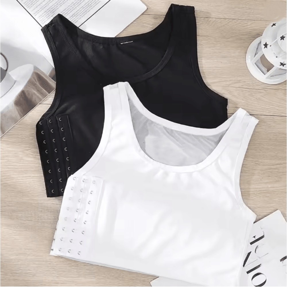 Breathable Chest Binder Wireless Compression Vest For Daily Comfort 2