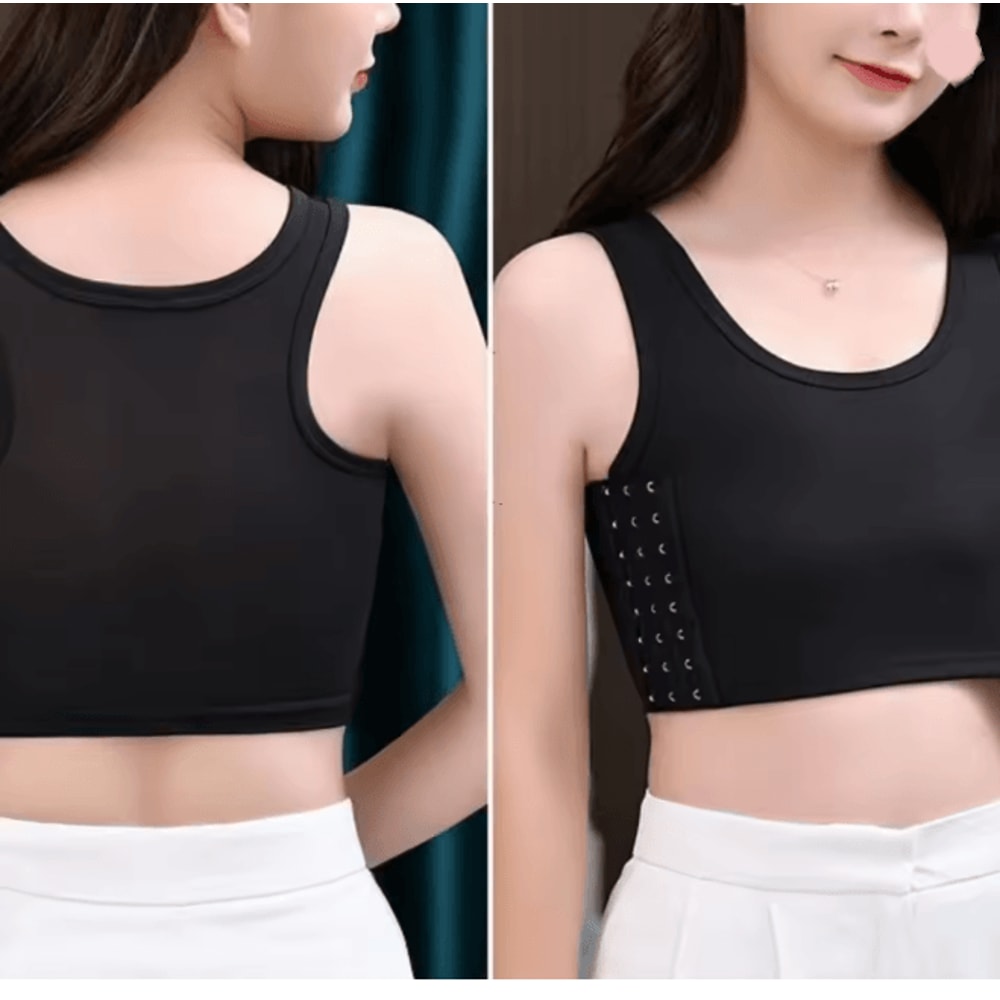 Breathable Chest Binder Wireless Compression Vest For Daily Comfort 3