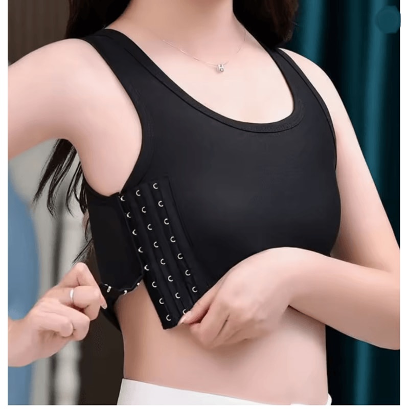 Breathable Chest Binder Wireless Compression Vest For Daily Comfort 4