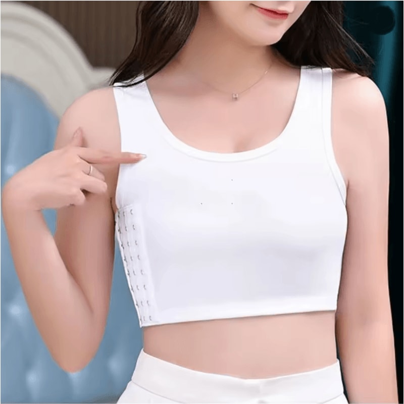 Breathable Chest Binder Wireless Compression Vest For Daily Comfort 5