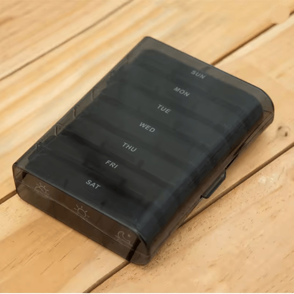 Weekly Pill Organizer 21 Compartment Portable Medicine Box 3
