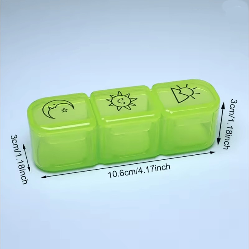 Weekly Pill Organizer 21 Compartment Portable Medicine Box 9