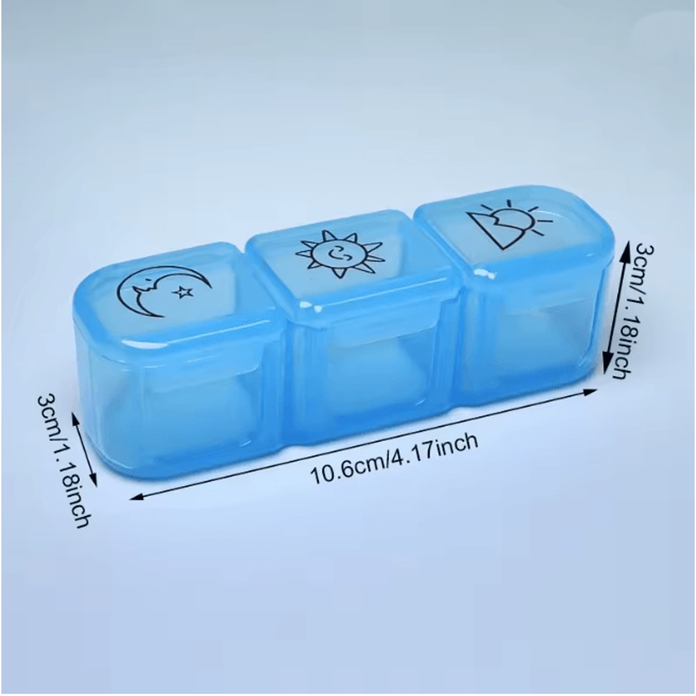 Weekly Pill Organizer 21 Compartment Portable Medicine Box 10