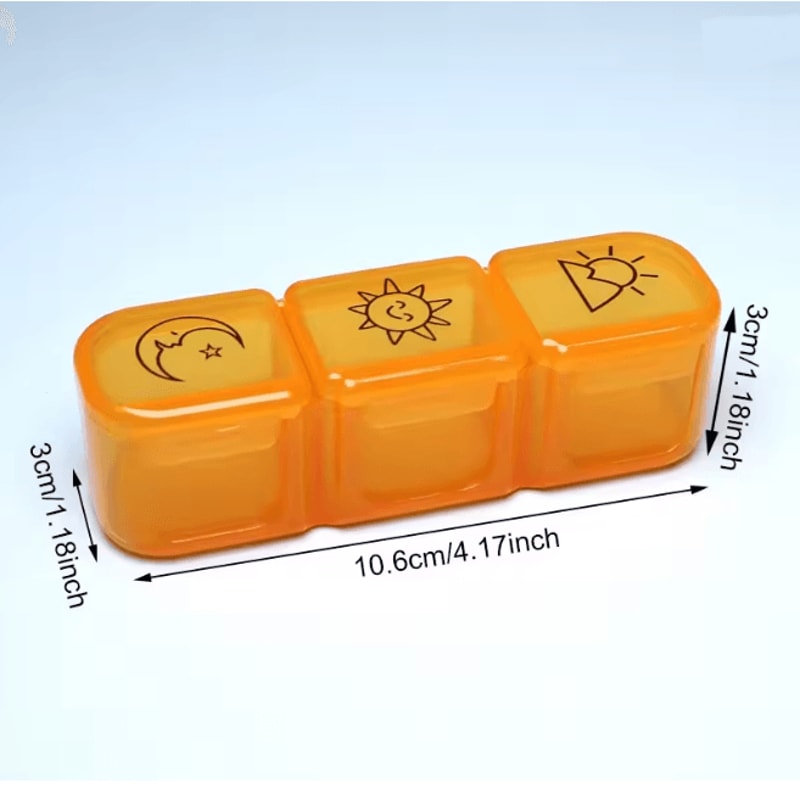 Weekly Pill Organizer 21 Compartment Portable Medicine Box 13