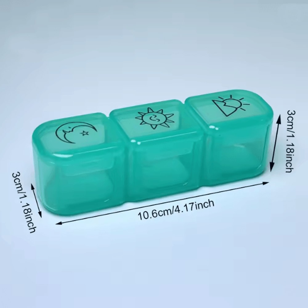 Weekly Pill Organizer 21 Compartment Portable Medicine Box 14