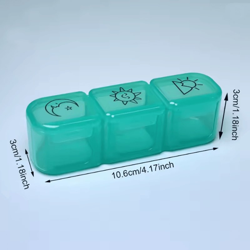 Weekly Pill Organizer 21 Compartment Portable Medicine Box 14