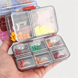 weekly pill organizer airtight large capacity travel pill box