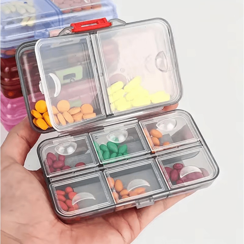 Weekly Pill Organizer Airtight Large Capacity Travel Pill Box 0