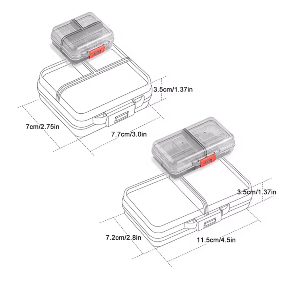 Weekly Pill Organizer Airtight Large Capacity Travel Pill Box 1