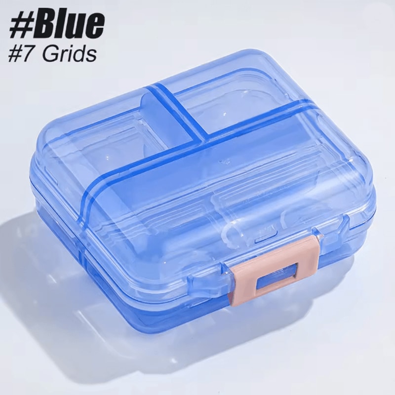 Weekly Pill Organizer Airtight Large Capacity Travel Pill Box 6
