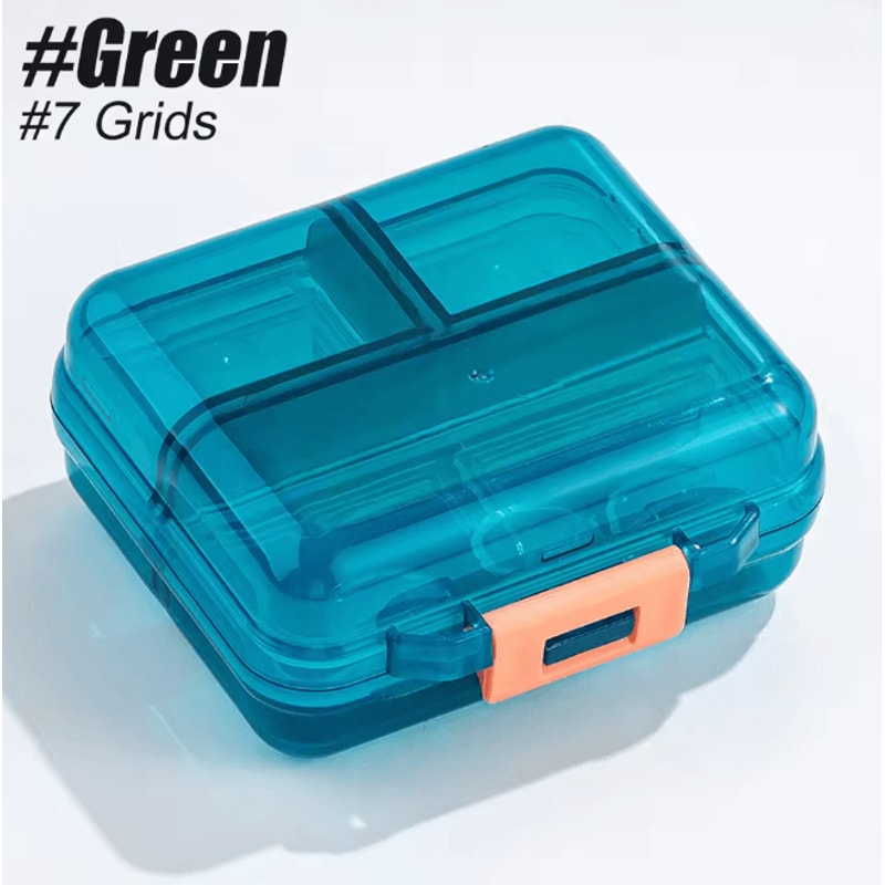 Weekly Pill Organizer Airtight Large Capacity Travel Pill Box 7