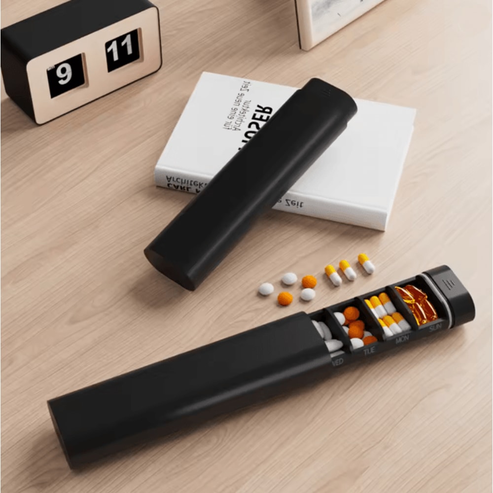 Premium 7 Day Pill Organizer Portable Weekly Medicine Case 1