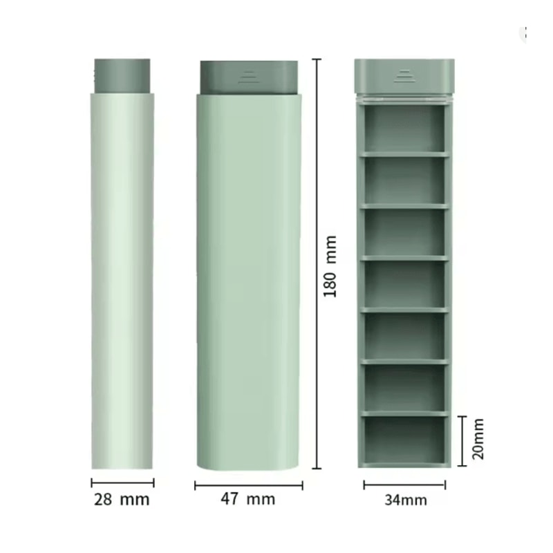 Premium 7 Day Pill Organizer Portable Weekly Medicine Case 2