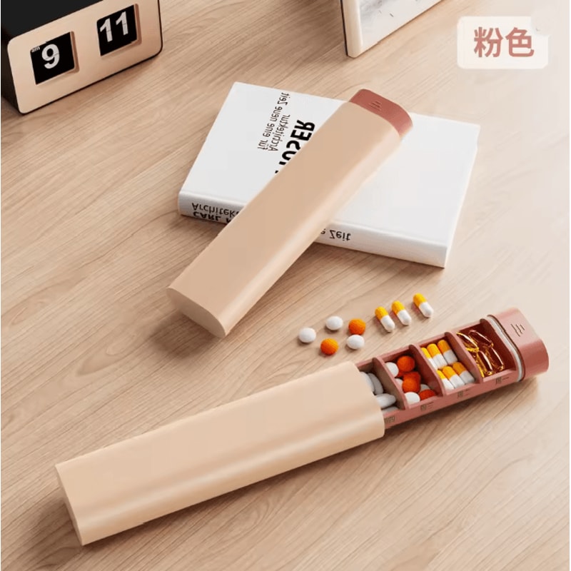 Premium 7 Day Pill Organizer Portable Weekly Medicine Case 4