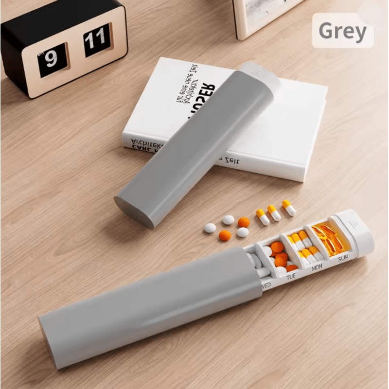 Premium 7 Day Pill Organizer Portable Weekly Medicine Case 8