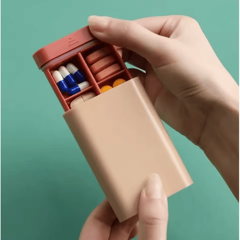 Mini Portable Travel Pill Case 7 Day Compact Medicine Organizer 1