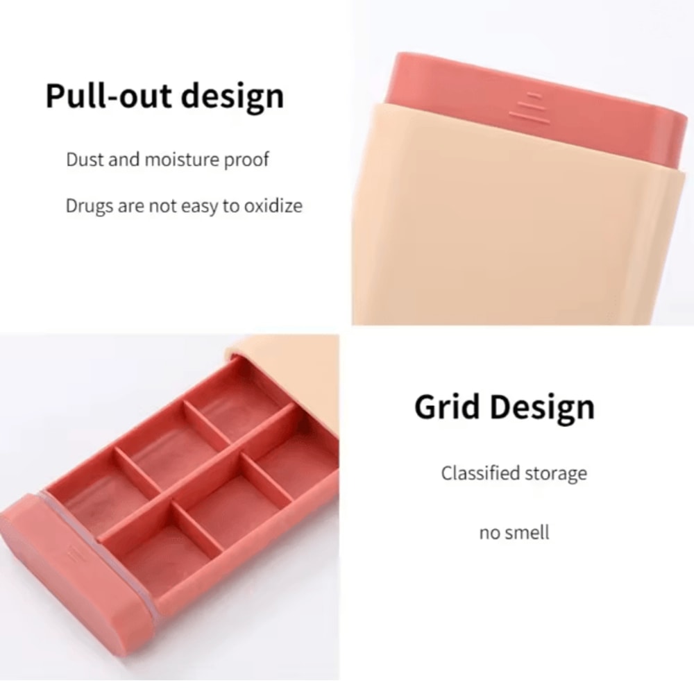 Mini Portable Travel Pill Case 7 Day Compact Medicine Organizer 2
