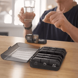 7 day pill organizer three times daily anti light medicine box