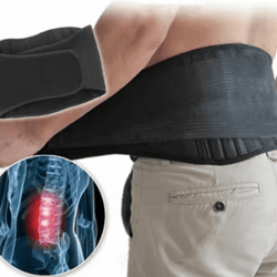 adjustable self heating lumbar support belt for back pain relief