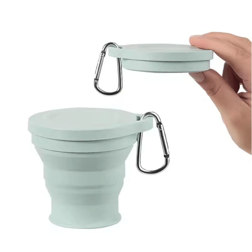 Portable Silicone Folding Cup With Hanging Hole For Travel And Outdoors 0