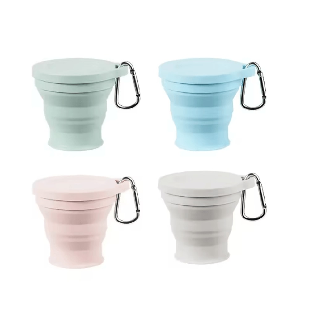 Portable Silicone Folding Cup With Hanging Hole For Travel And Outdoors 1