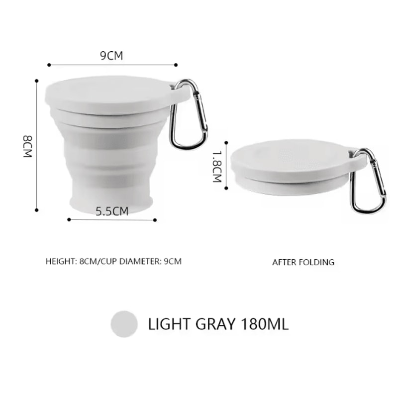 Portable Silicone Folding Cup With Hanging Hole For Travel And Outdoors 5