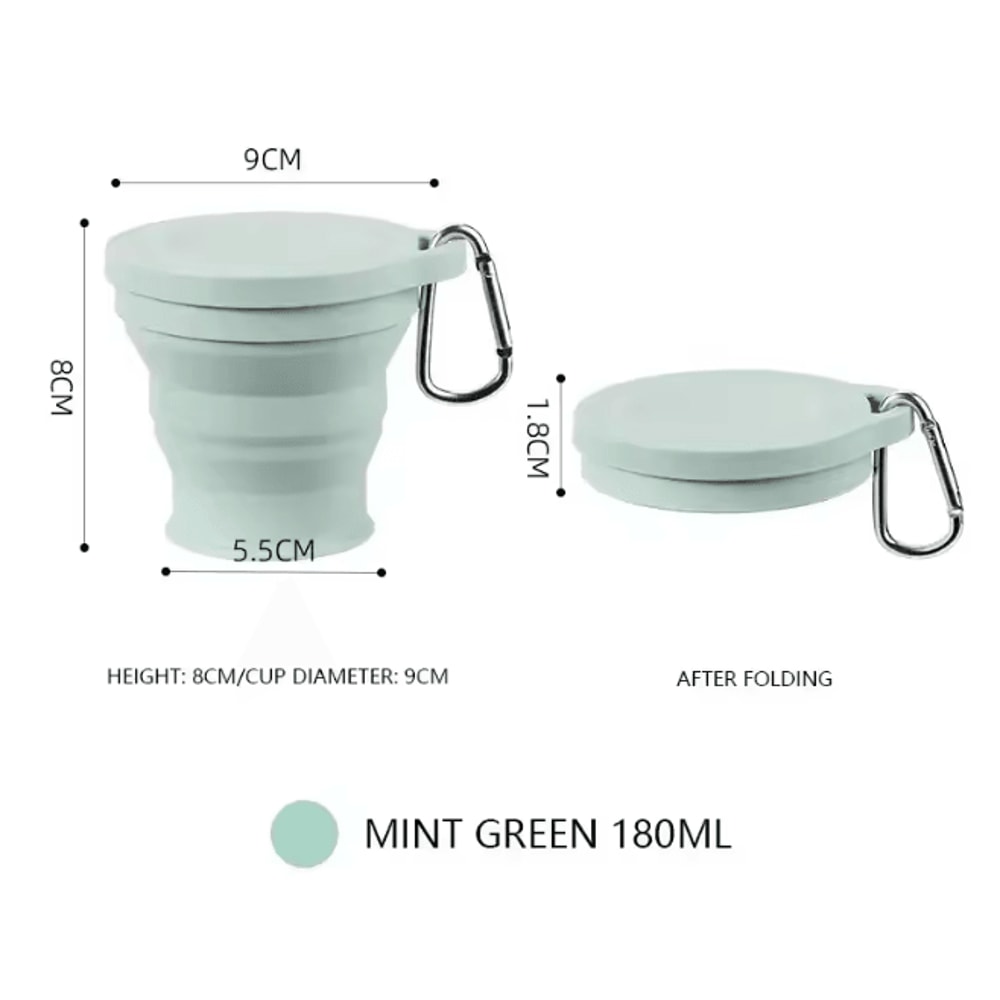 Portable Silicone Folding Cup With Hanging Hole For Travel And Outdoors 6