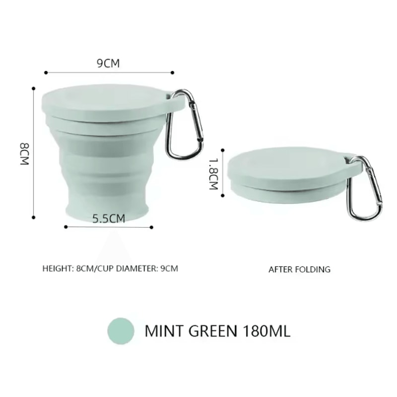 Portable Silicone Folding Cup With Hanging Hole For Travel And Outdoors 6