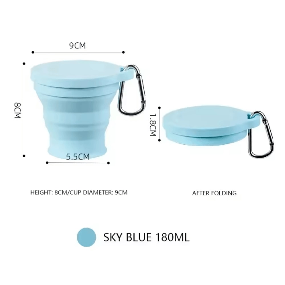 Portable Silicone Folding Cup With Hanging Hole For Travel And Outdoors 10