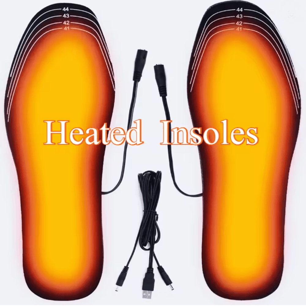 USB Heated Insoles Electric Foot Warmers For Winter Comfort 0