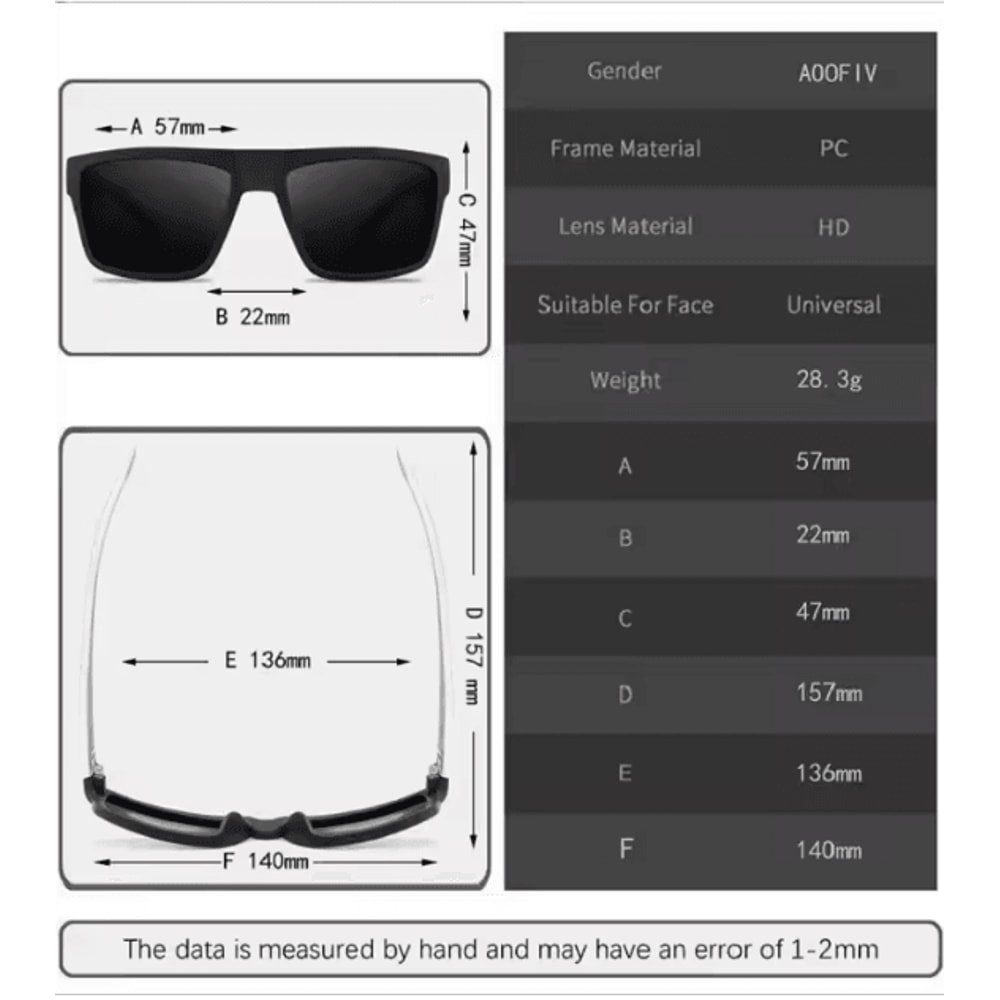 Mens Polarized Square Sunglasses Vintage Driving Style 2