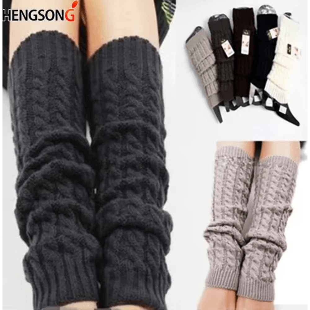 Womens Floral Knit Leg Warmers For Autumn And Winter 0