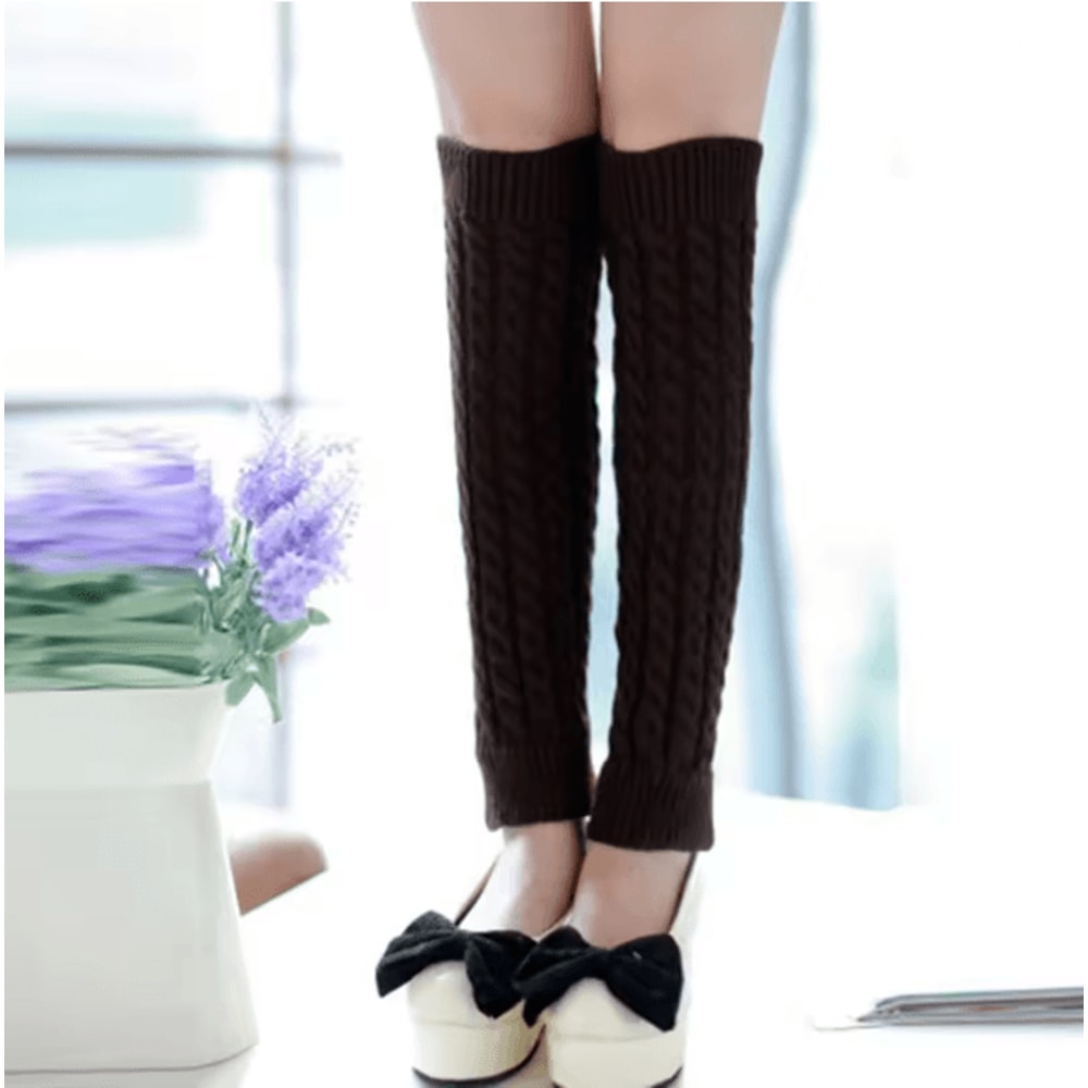 Womens Floral Knit Leg Warmers For Autumn And Winter 8