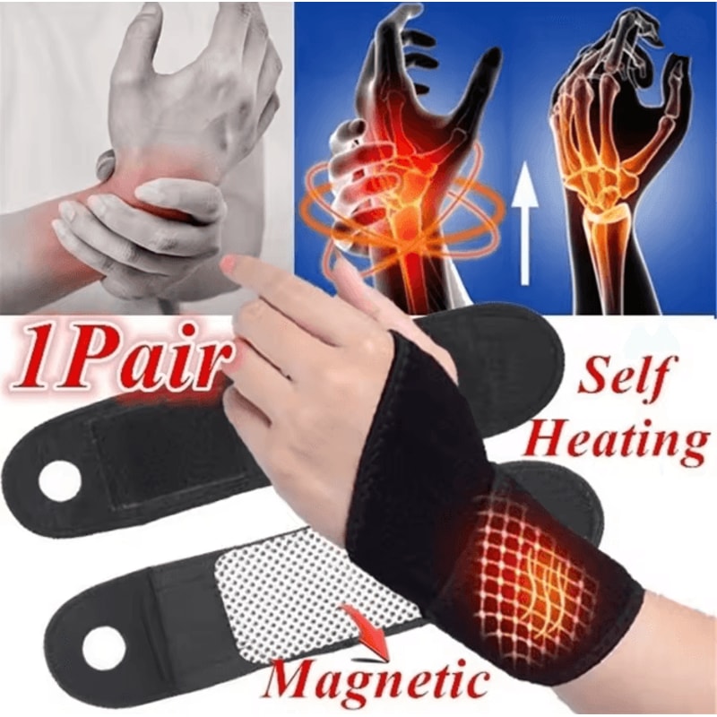 ThermaRelief Self Heating Wrist Brace With Magnetic Therapy Support 1