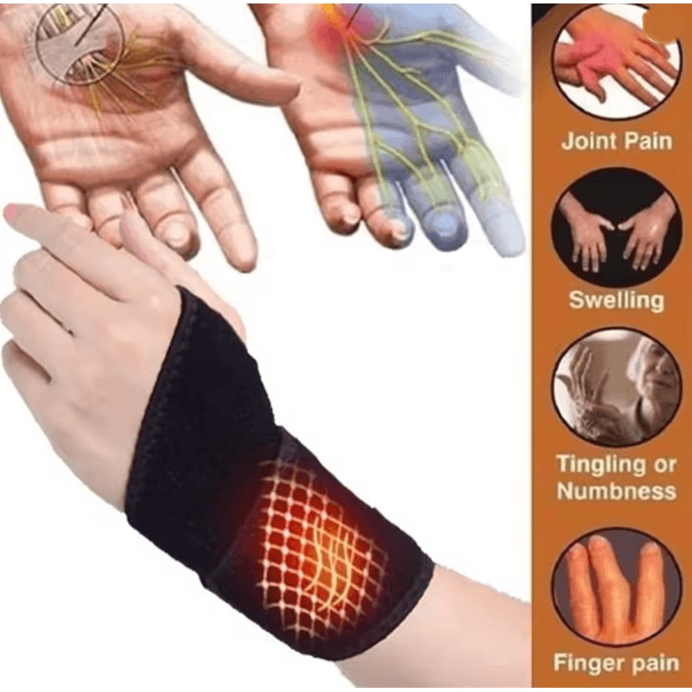 ThermaRelief Self Heating Wrist Brace With Magnetic Therapy Support 3