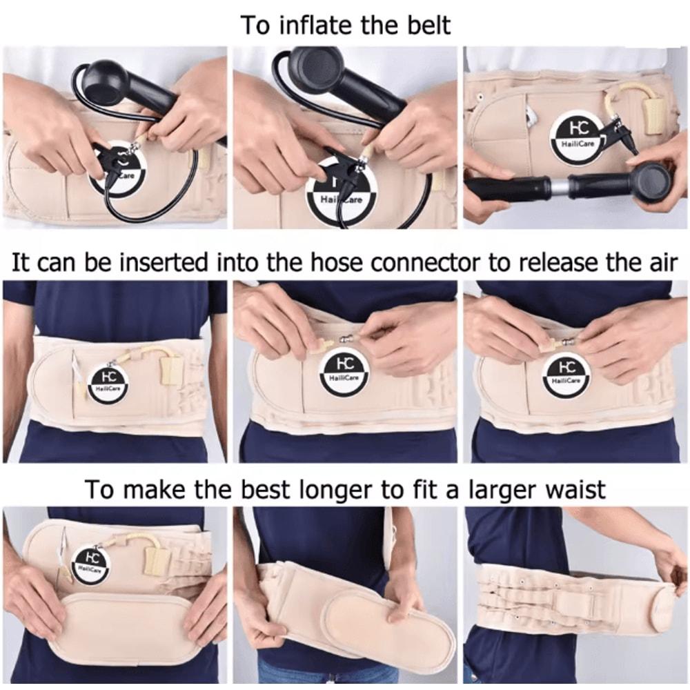 Inflatable Lumbar Decompression Belt For Lower Back Support 3